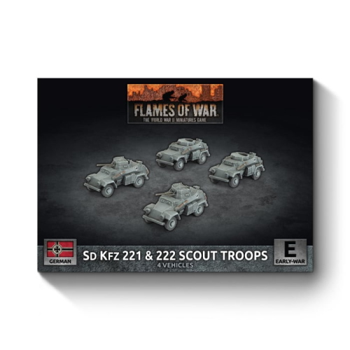 Flames of War SdKfz 221 & 222 Scout Troops (4 Tanks)