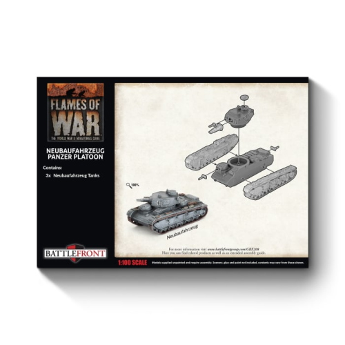 Flames of War Neubaufahrzeug Panzer Platoon (3 Tanks)