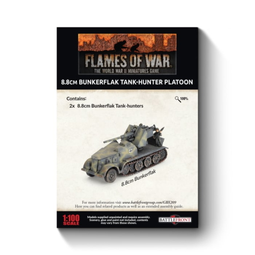 Flames of War 8.8cm Bunkerflak Tank-Hunter Platoon (Early War 2 Tanks)