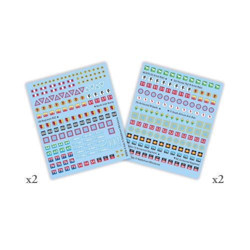 Flames of War Italy Decal Set (Late War)