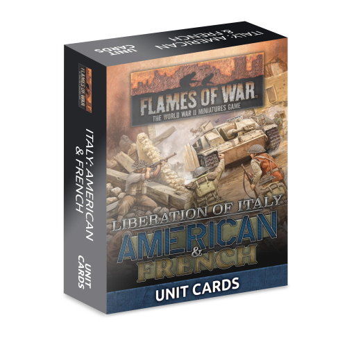 Flames of War Italy American and French Unit Cards (69 Cards)