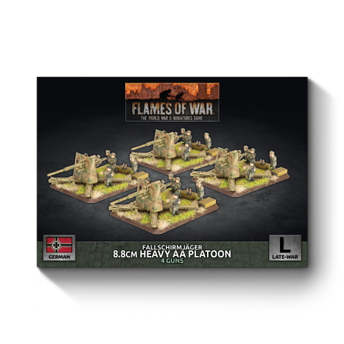 Flames of War Fallschirmjager 8.8cm Heavy AA Platoon (4 Guns)