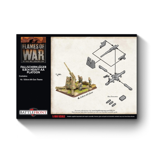 Flames of War Fallschirmjager 8.8cm Heavy AA Platoon (4 Guns)