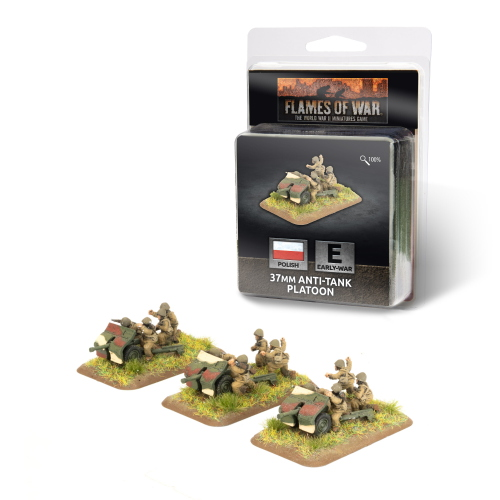 Flames of War Polish 37mm Anti Tank Platoon (3x Guns)
